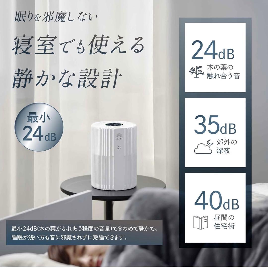 GOKUMIN 空気清浄機 静音 8畳 4層フィルター 花粉 PM2.5 消臭