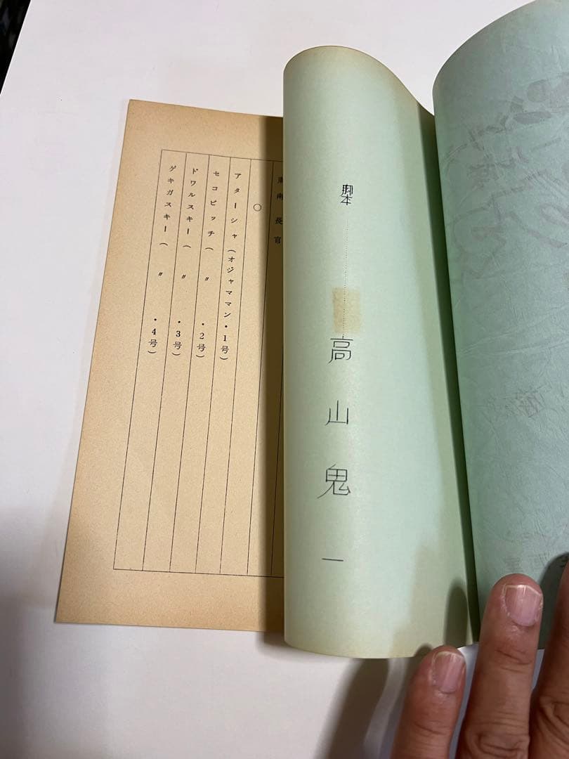 【タツノコプロＳＥＴ】セル画２枚/脚本１冊/タツノコ書類入れ【40年前 見学で】