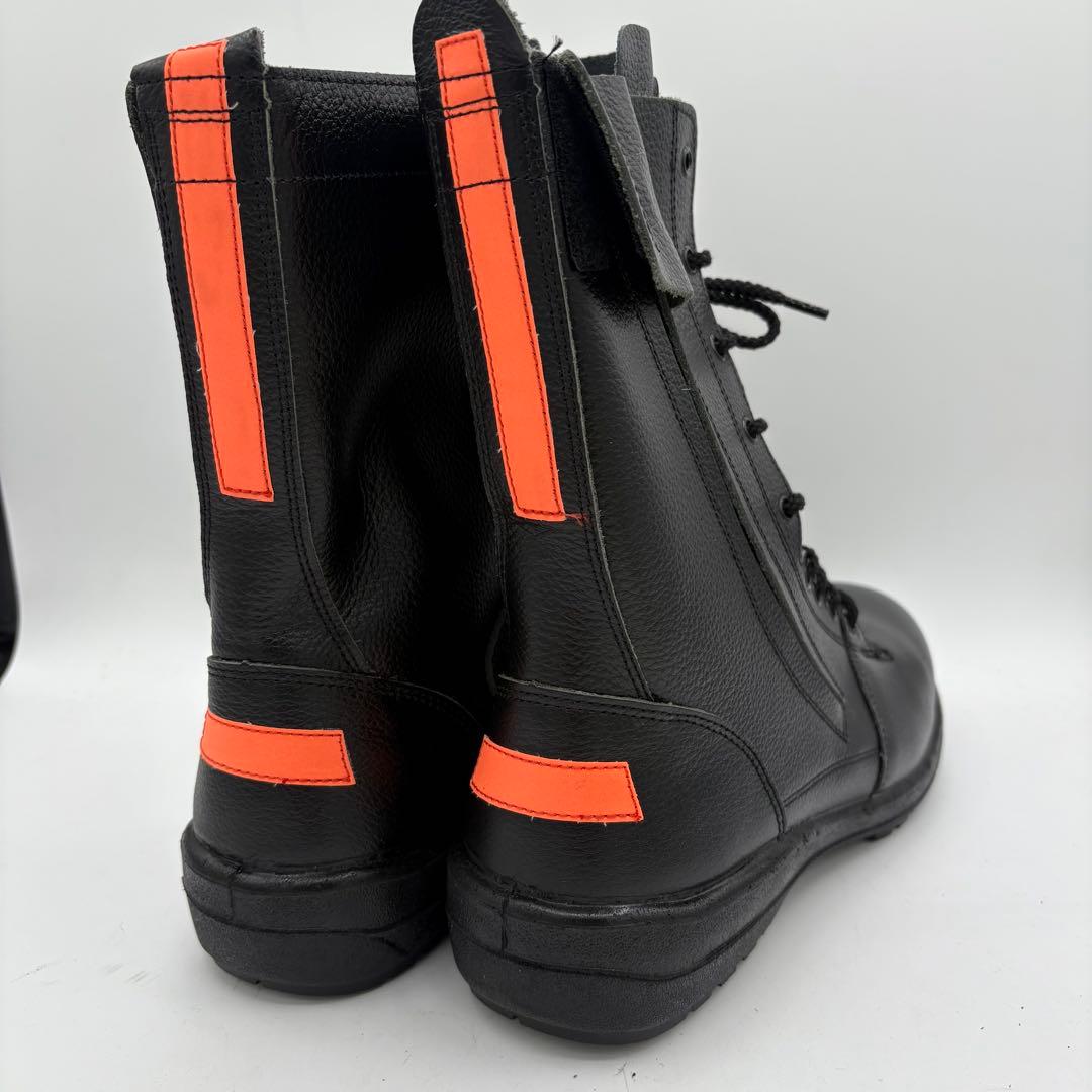 新品】ミドリ安全　【26.5】ブーツ　編み上げ　レザー　サイドジッパー　ブラック