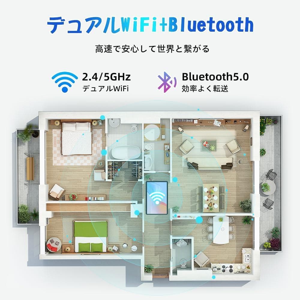 Android16 タブレット 10インチ Wi-Fiモデル TF拡張 薄型軽量