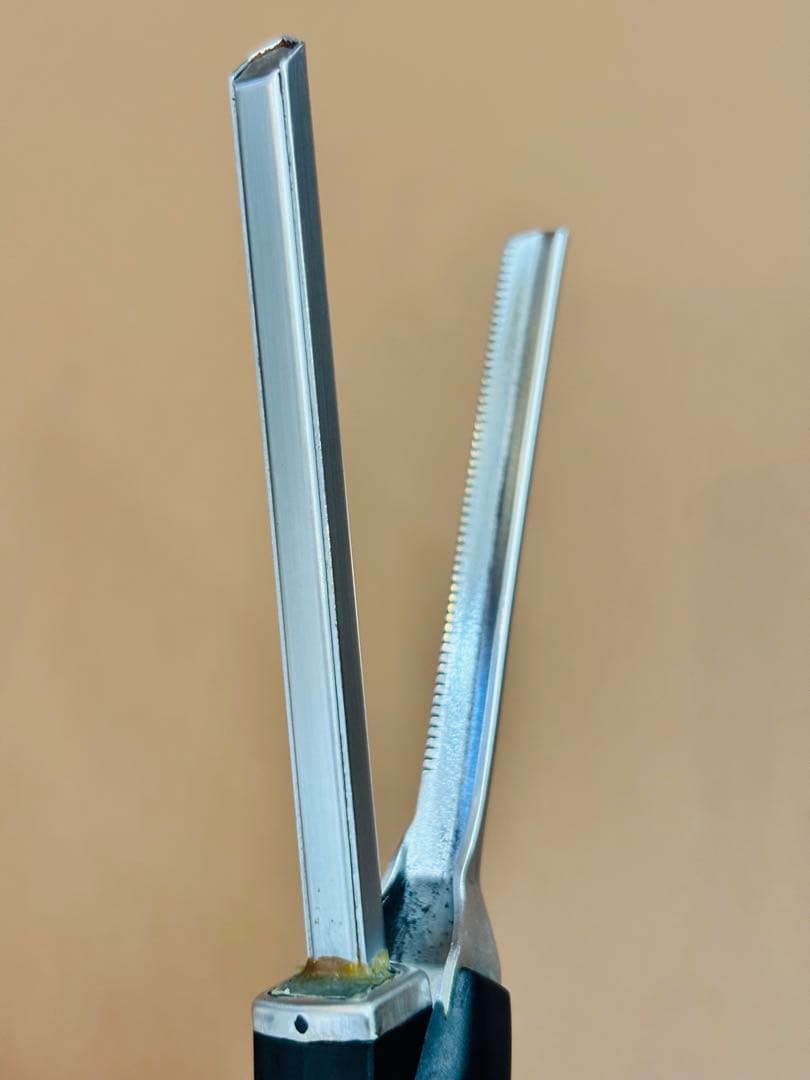 超美品　LENZ α-6レンツアイロン クシ目　5角6㎜　理容アイロン