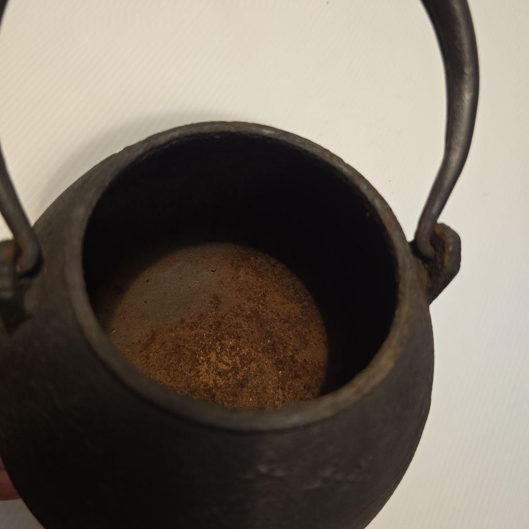 三越製 鉄瓶 金色のつまみ付き 木箱付き