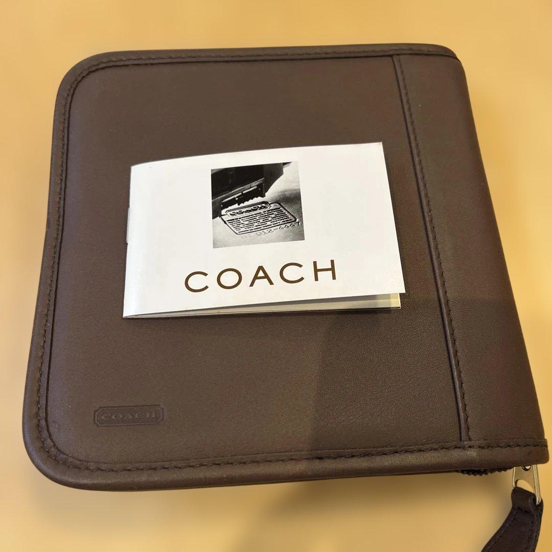 COACH ブラウン マルチケース 取扱説明書付き