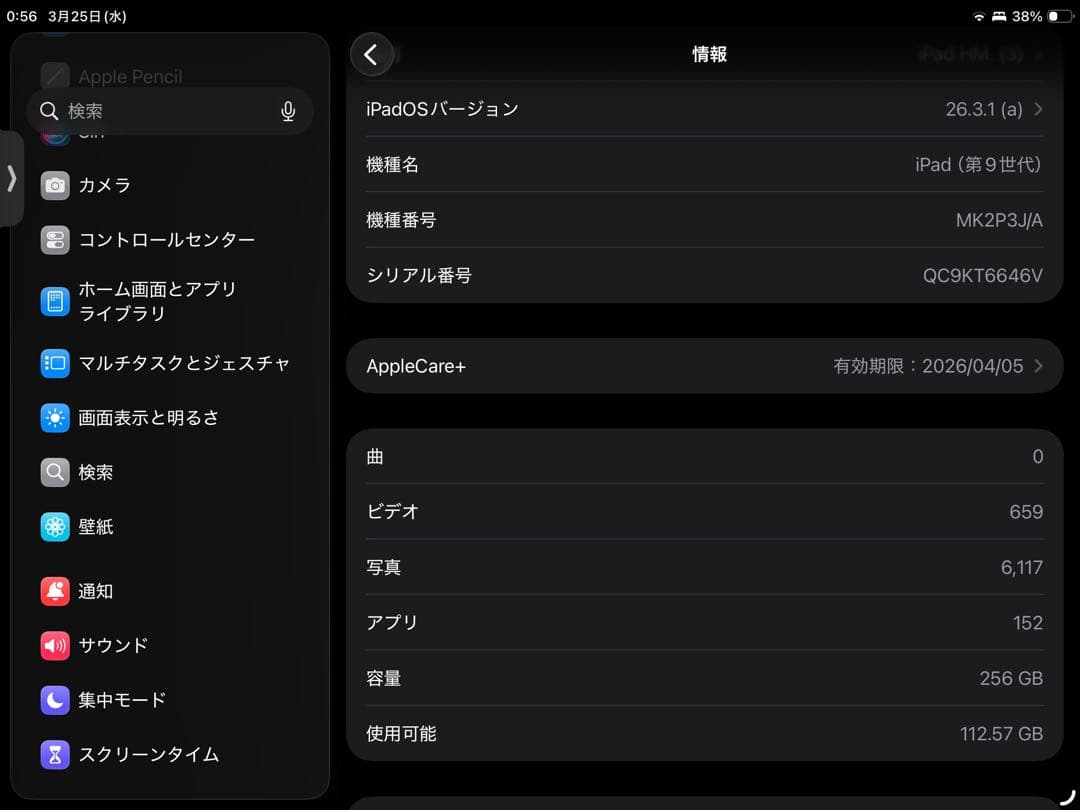 iPad 9世代 256GB Wi-Fi 本体のみ ケース付 動作良好 即使用可