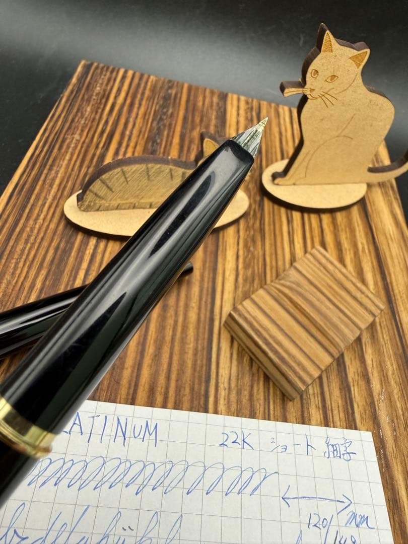 PLATINUM 万年筆 22K ショート 細字