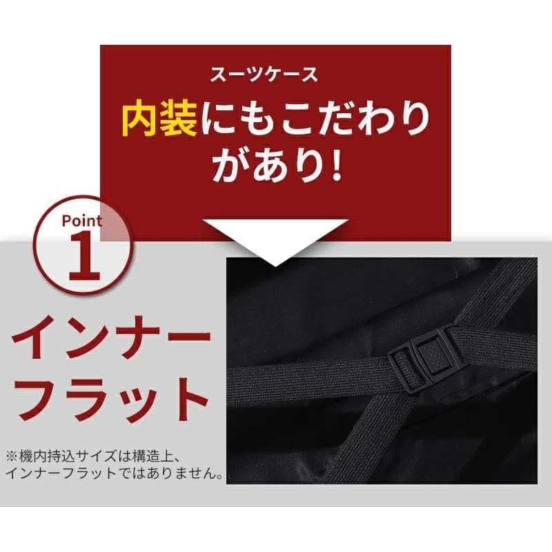 キャリーケース M TSAロック 衝撃吸収 軽量 静穏 キャリーバッグ レッド