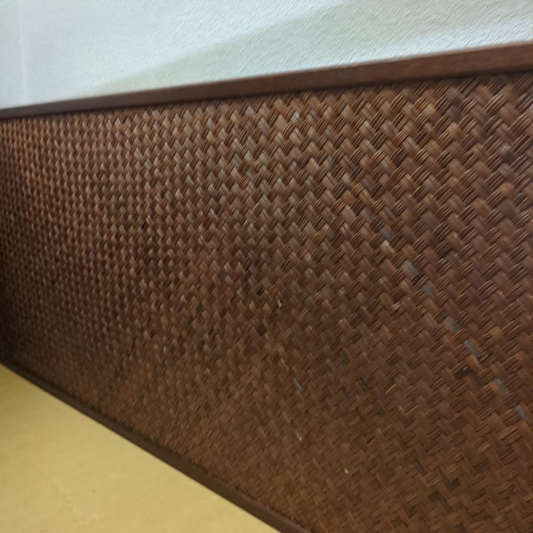 風炉先屏風　両面開き　網代　利休梅　茶道具　透かし　屏風　間仕切り