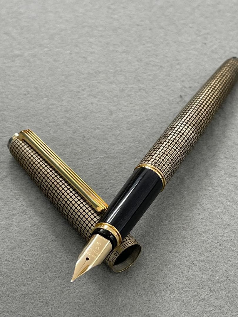 PILOT パイロット万年筆　スターリングシルバー　14K ＜Ｆ＞1979年製