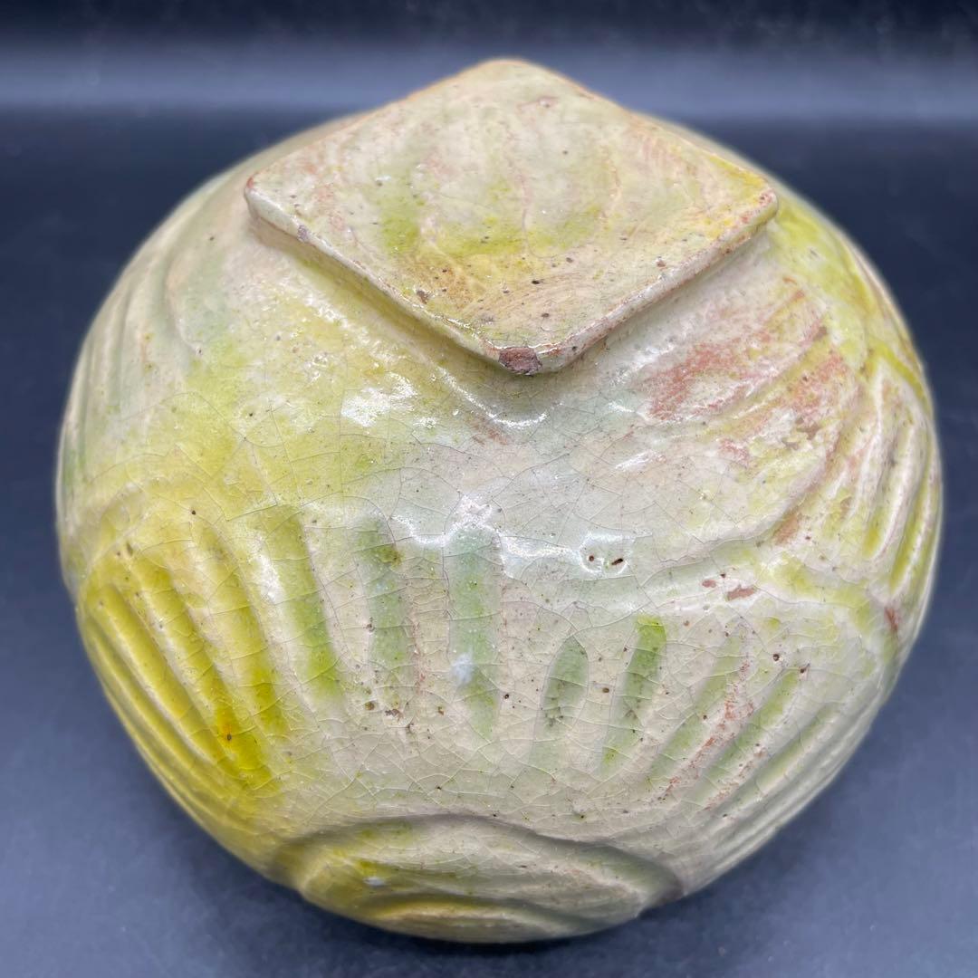 【300】京都 鼠鉄絵俵手抹茶茶碗 古物江戸後期