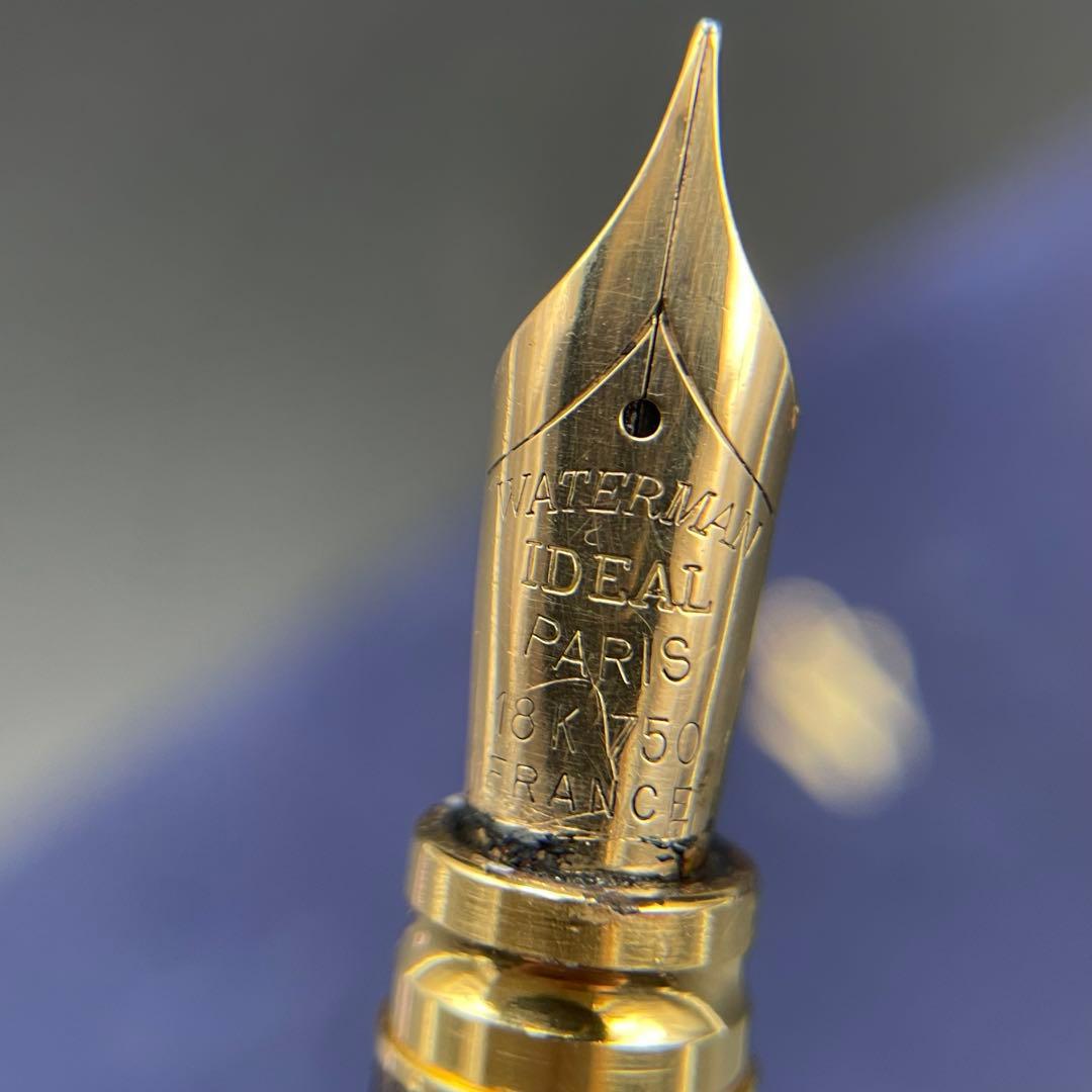 ・Waterman 18k Ideal 万年筆 ボールペン ケース付き