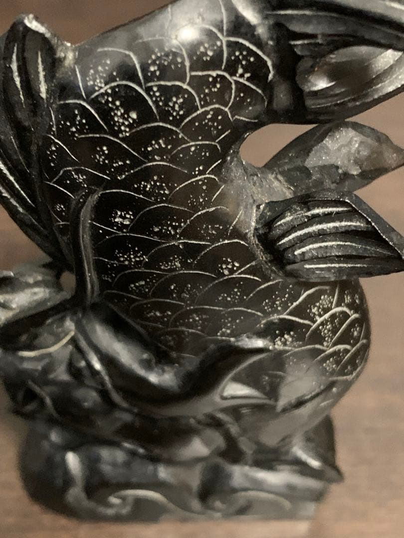 《美品》《送料無料》⭐︎鯱鉾しゃちほこ 黒 置物 縁起物 オブジェ ♪⭐︎