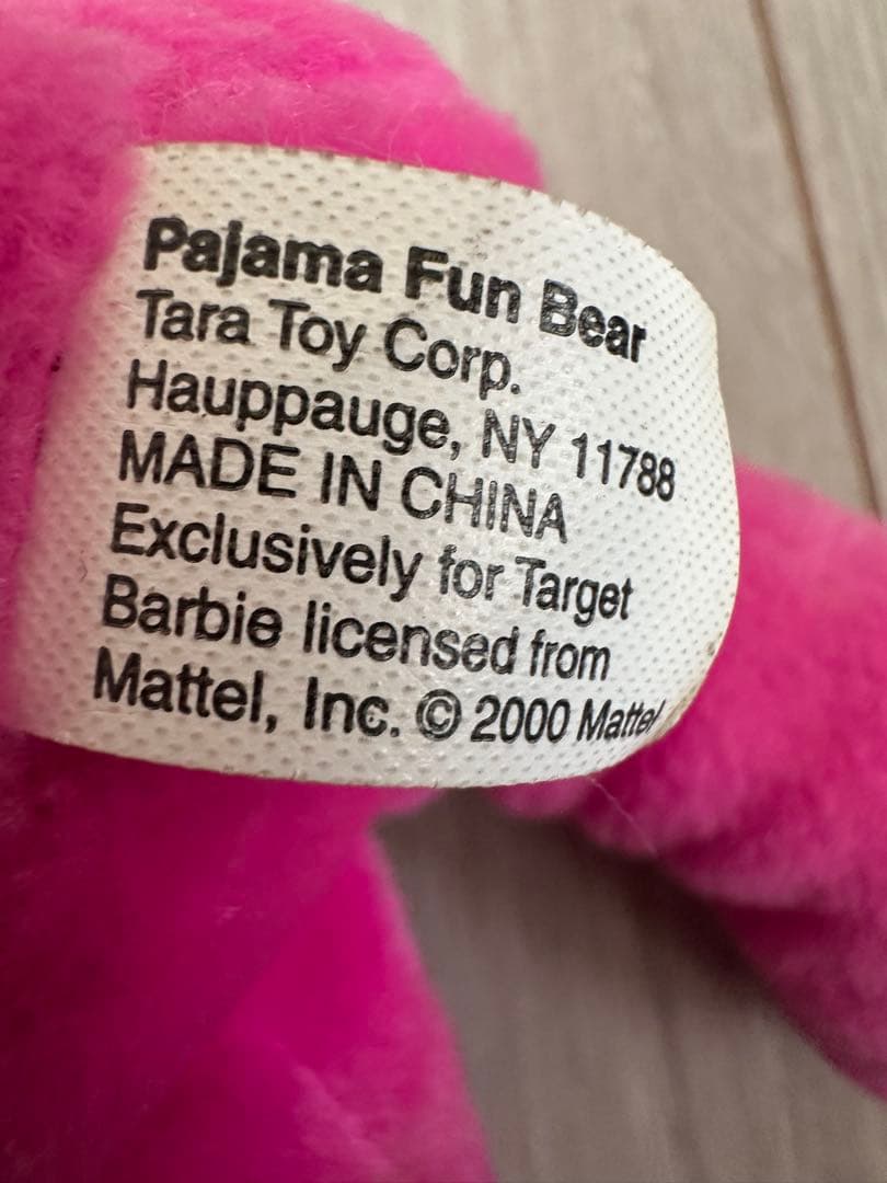 2000年バービーBarbieビーニーくま　ヴィンテージ ベア　ピンク