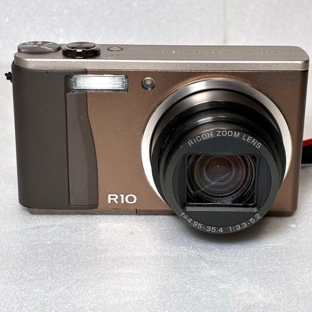 動作確認済み RICOH R10 ブラウン オールドコンデジ デジカメ