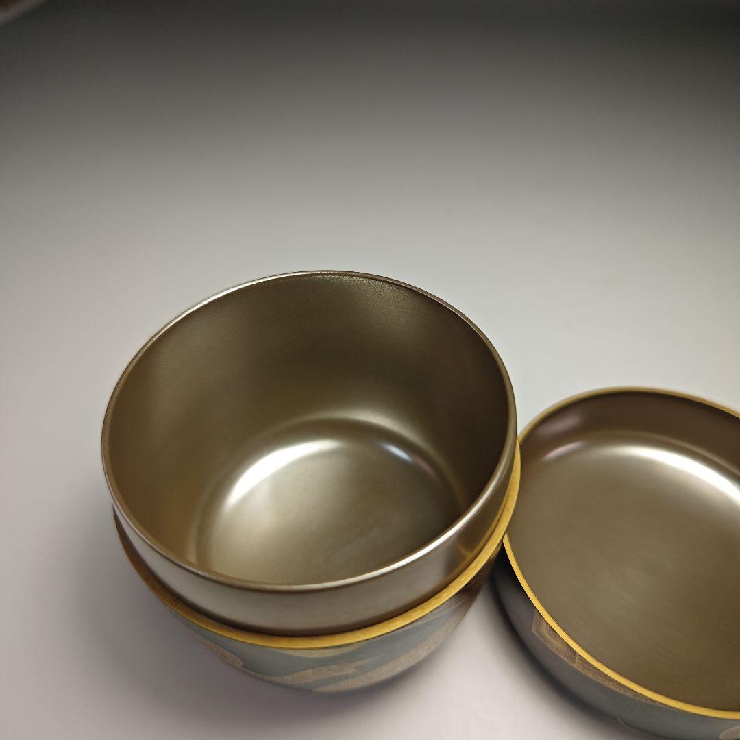 ウ352 棗『呉藤童甫作』『楽器蒔絵　内銀　大棗　共箱』茶道具　漆塗
