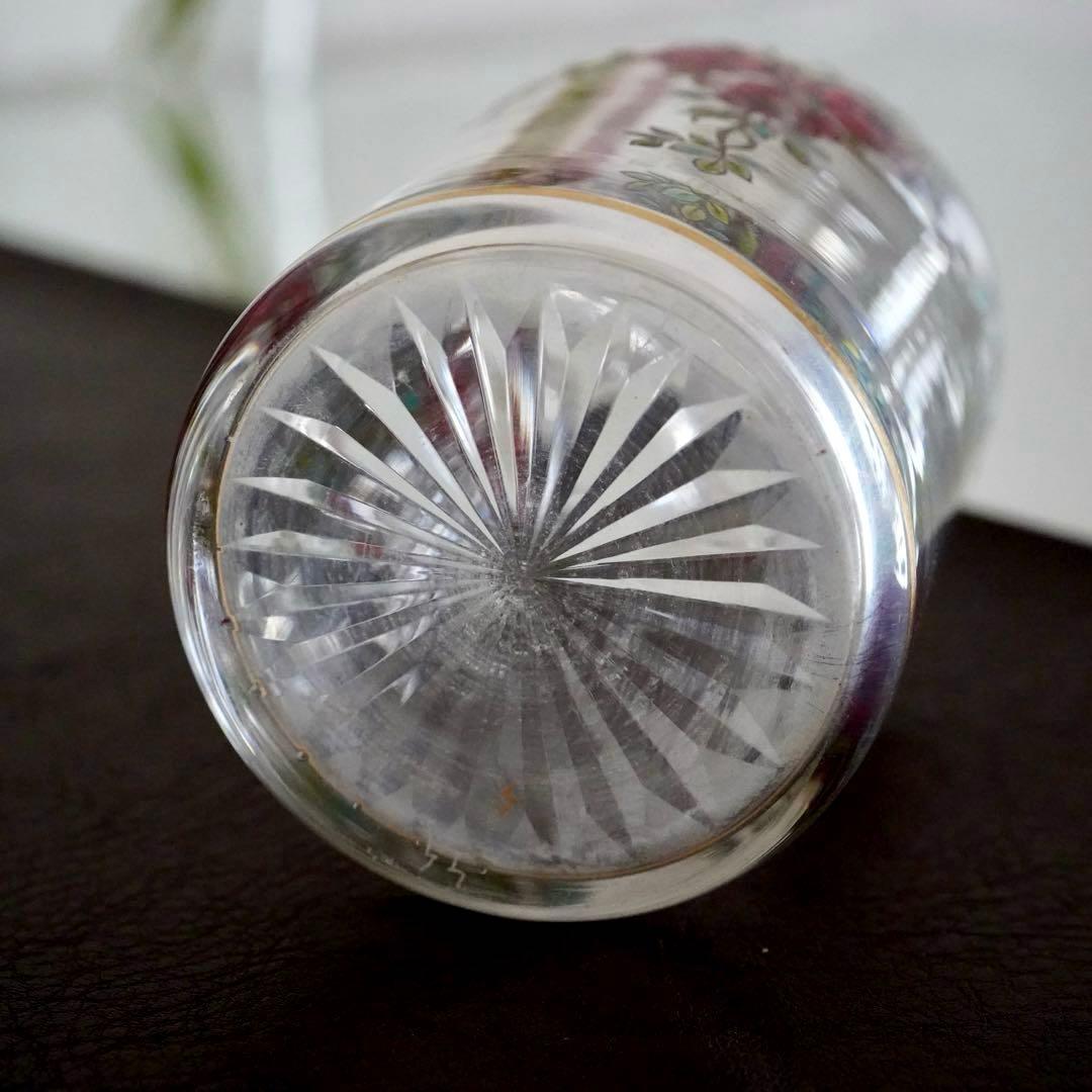 美品★極希少 オールドバカラ BACCARAT 香水瓶 L 薔薇文 ルビーの指輪