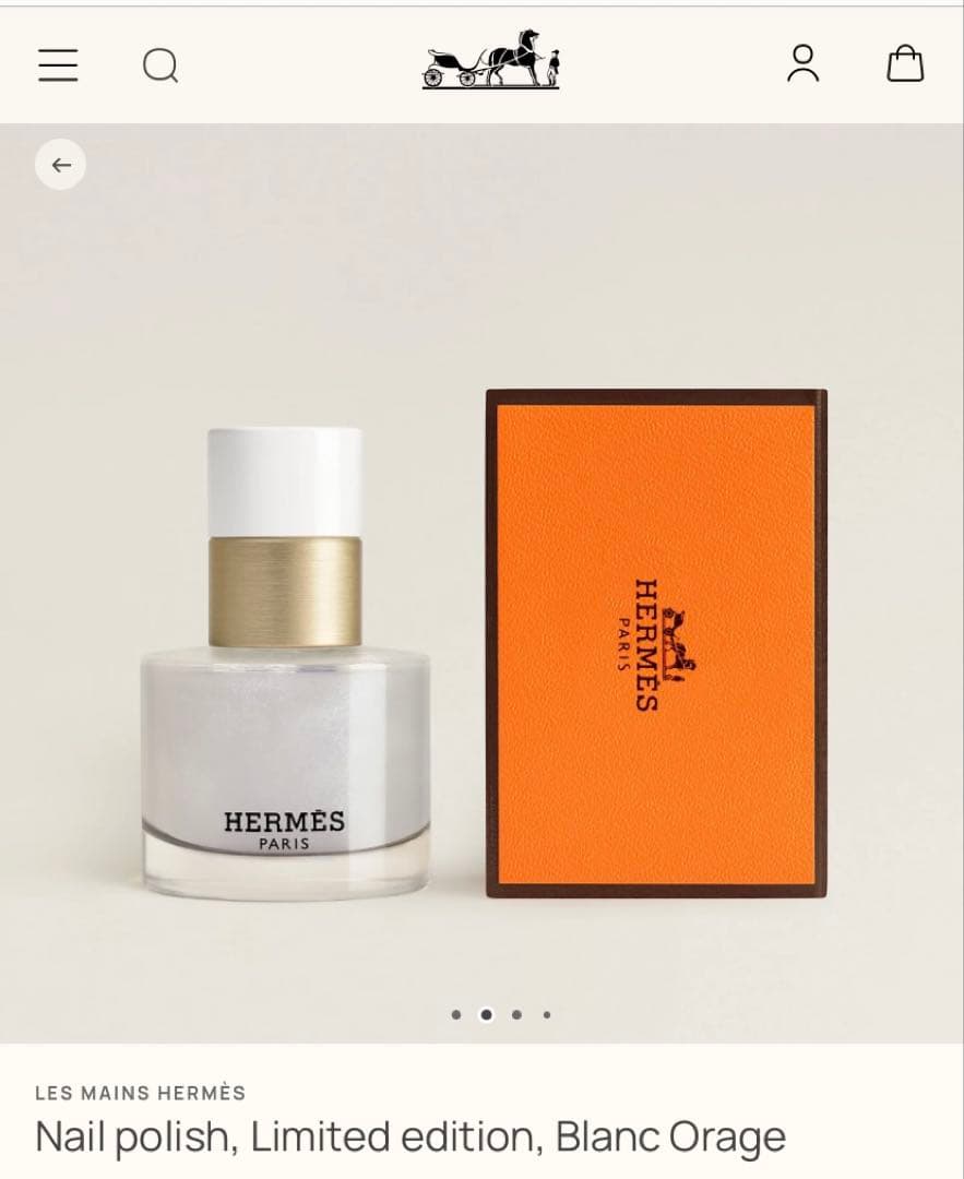 エルメス　ネイルカラー リミテッド・エディション　　ブラン・オラージュ限定　新品