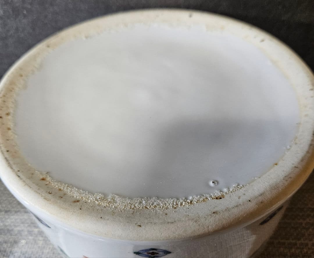 大正時代～昭和　錦手　柿右衛門手　梅に鶯　生垣の図　水指　茶道具　茶器