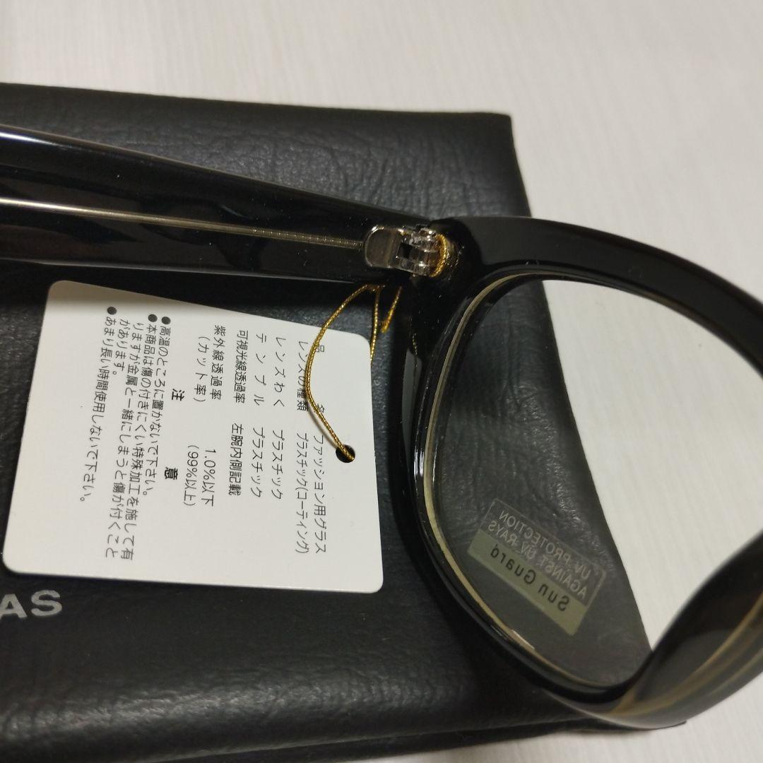未使用 MEN'S TENORAS 伊達メガネ UVカット率99% ケース付き