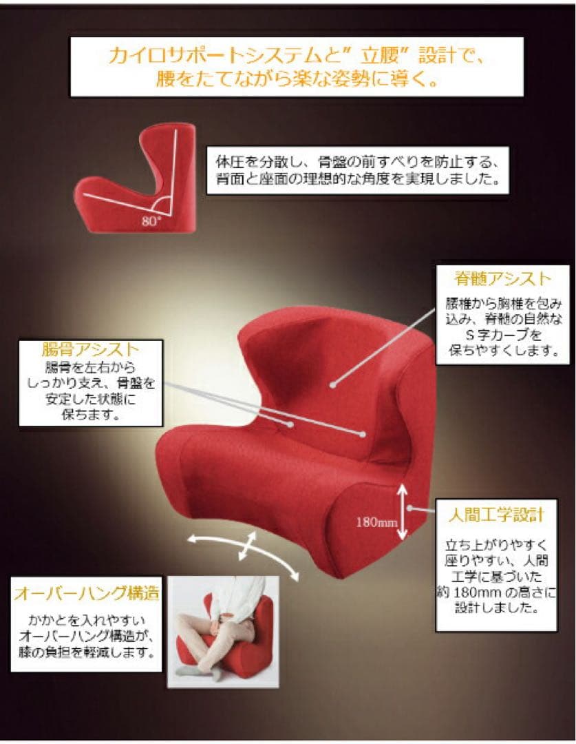 Dr.CHAIR ドクターチェアー ダークブラウン姿勢矯正チェア