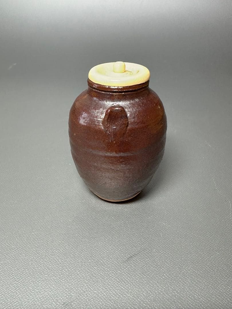 茶入れ　肩衝茶入れ　牙蓋　振り出し　名物裂　お仕覆　お茶道具　美品