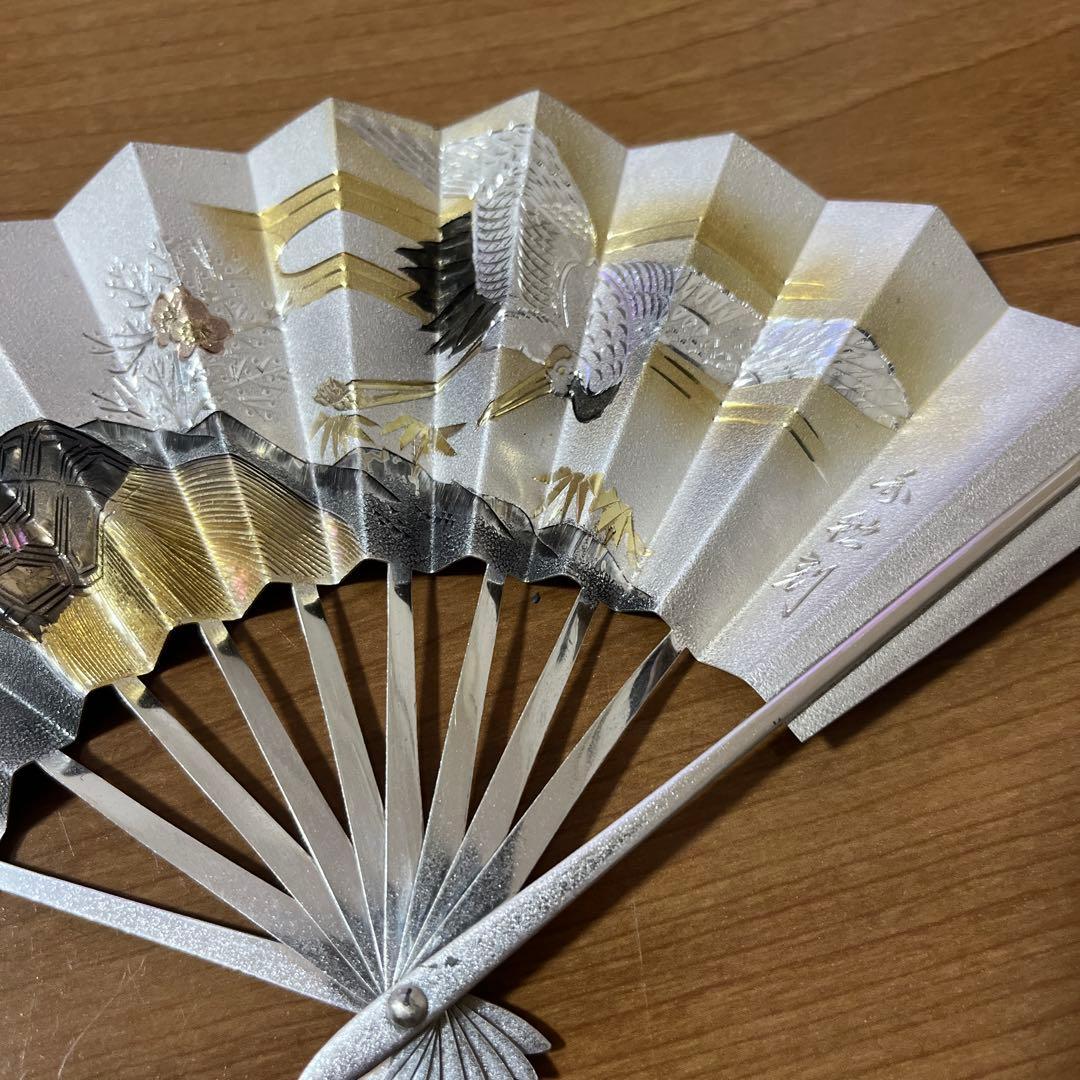工芸品 銀製品 扇子 中古品
