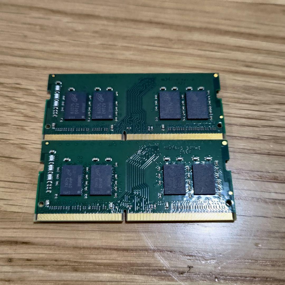 【動作品】Kingston 8GB DDR4 PC4-2400T 2枚