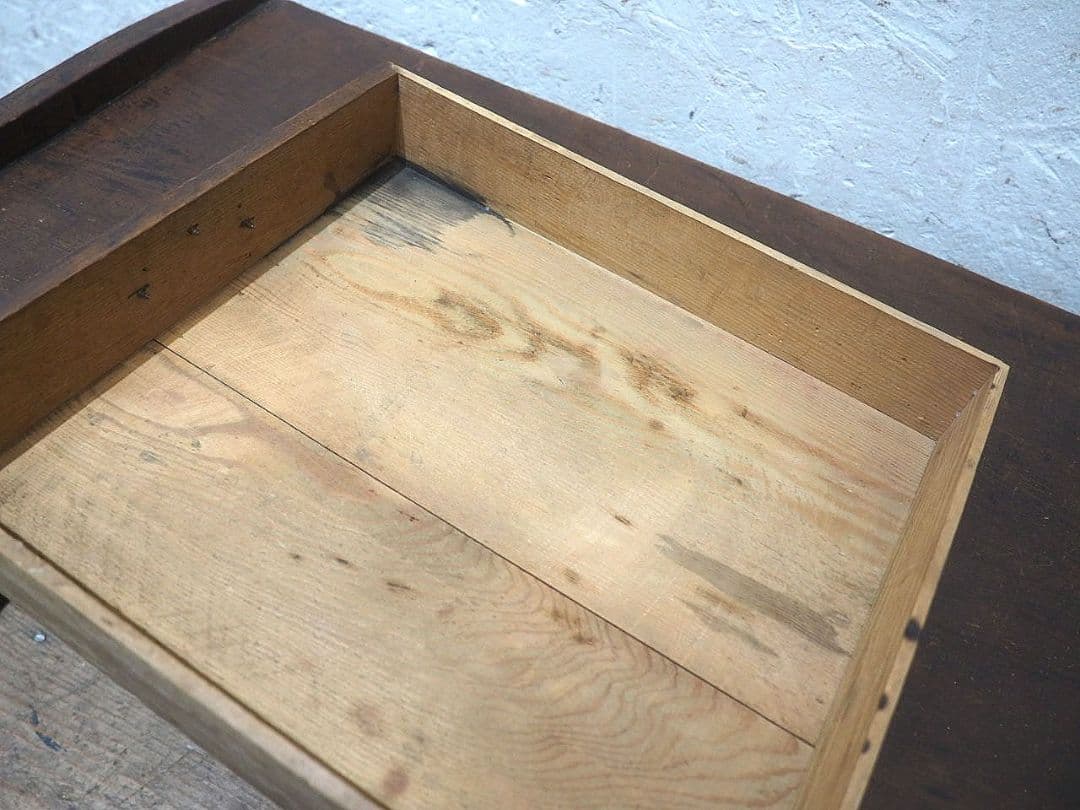 1430 アンティーク　一枚板の文机　ローテーブル　陳列台　和モダン　レトロ
